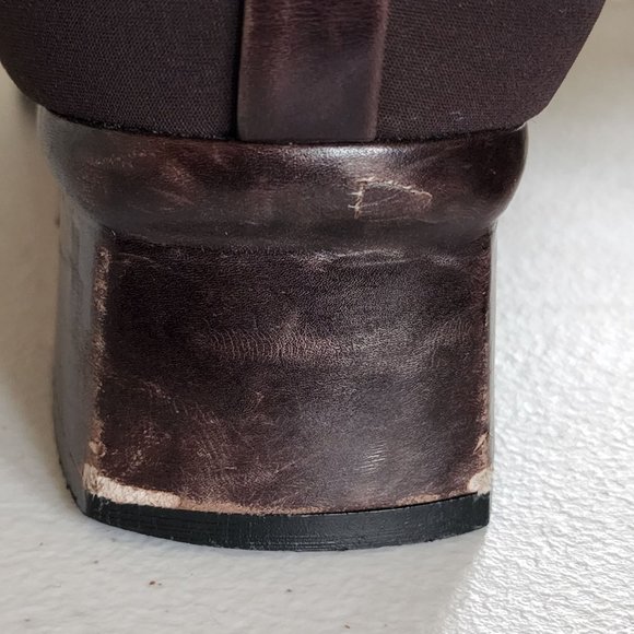 Stuart Weitzman Dark Brown Square-Toe Flats - Picture 10 of 10